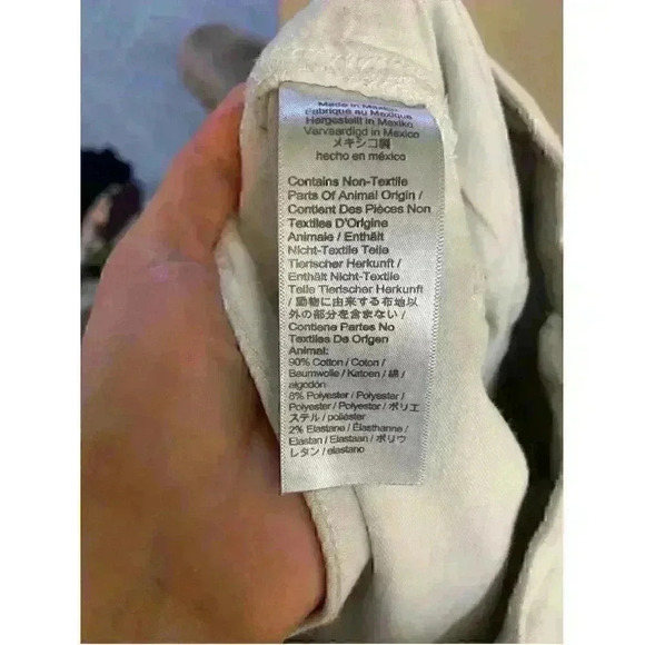 Madewell - women’s white high rise skinny crop distressed jeans, Sz 31 - Picture 6 of 6